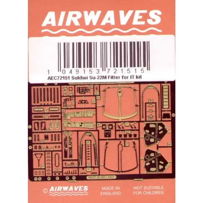 Sukhoi Su-22 Fitter. Canopy frame instruments etc (diseñado para ser ensamblado con maquetas de Italeri)