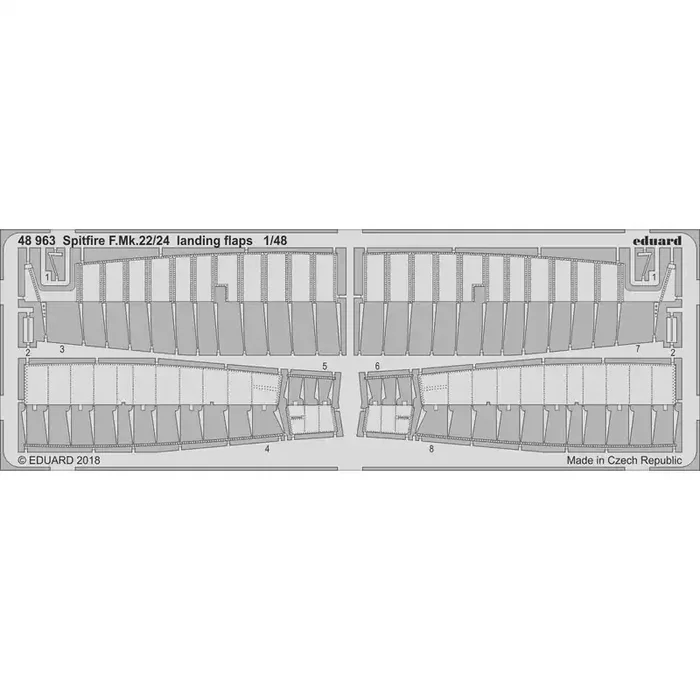Supermarine Spitfire F.Mk.22/24 landing flaps (designed to be used with Airfix kits)