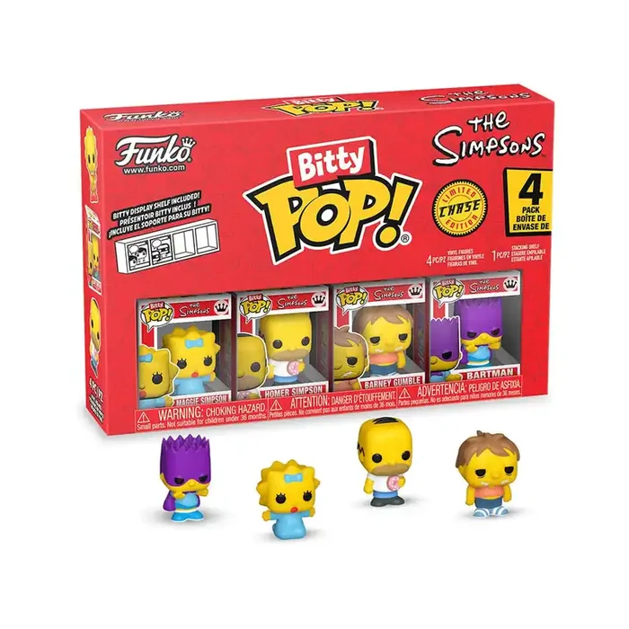 The Simpsons – pack of 4 Bitty POP figures! Vinyl Series 3 2cm