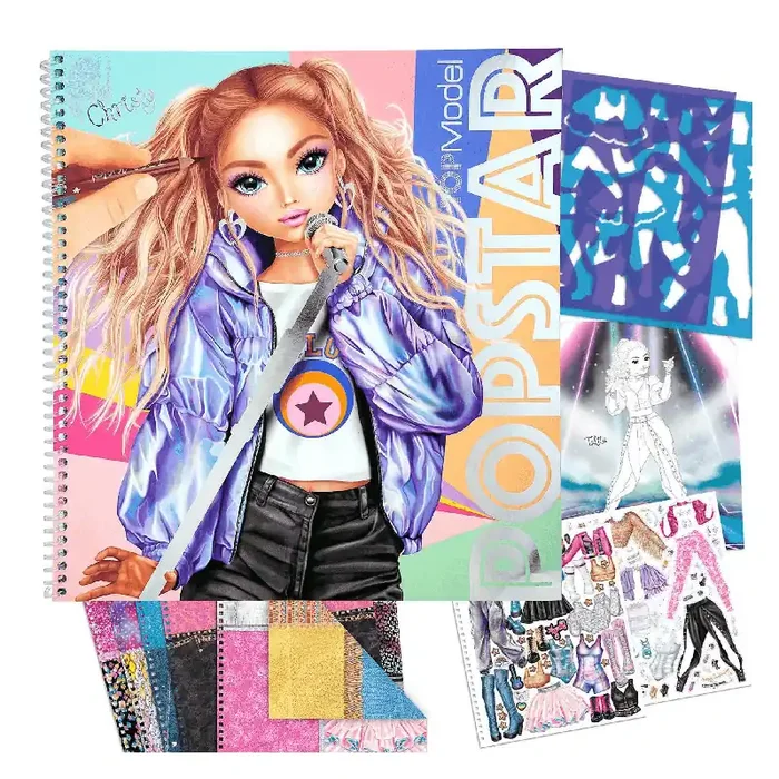 TOPModel Cuaderno de Diseño Popstar Para Colorear