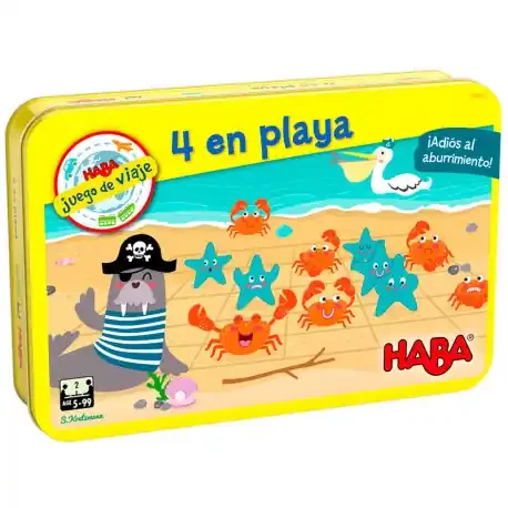 Viaje 4 en playa – juego de estrategia en lata para 2 jugadores
